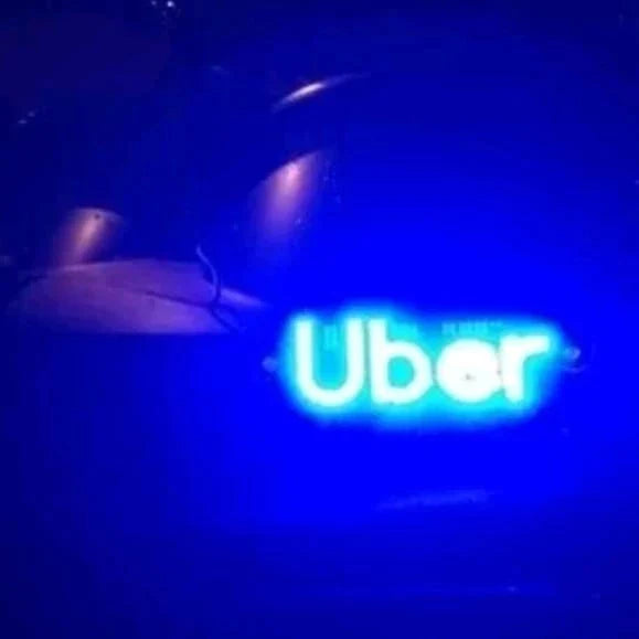 Placa Para Carro Led Letreiro Motorista De Aplicativo Uber00